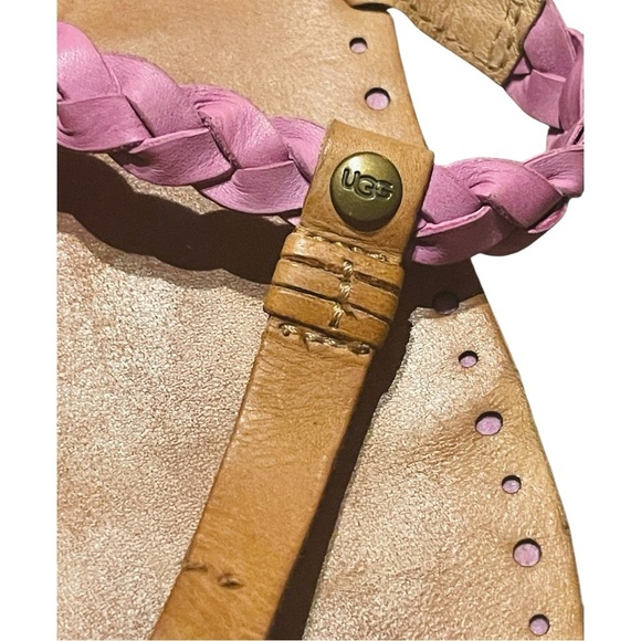 UGG Red and Tan Braided Sandals Size 9 - Picture 6 of 11